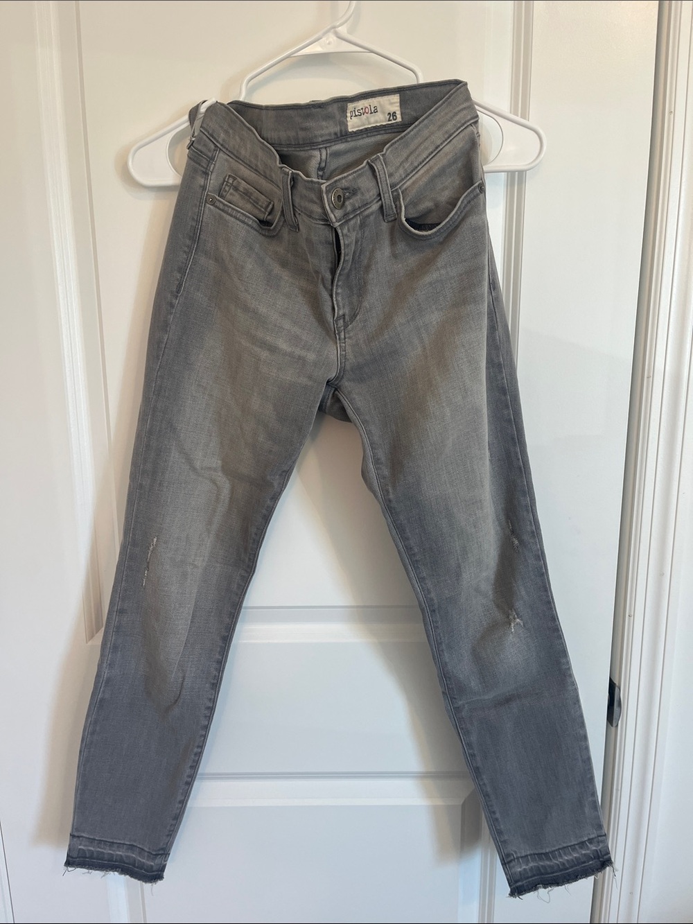 pistola Grey Distressed Skinny Jeans
